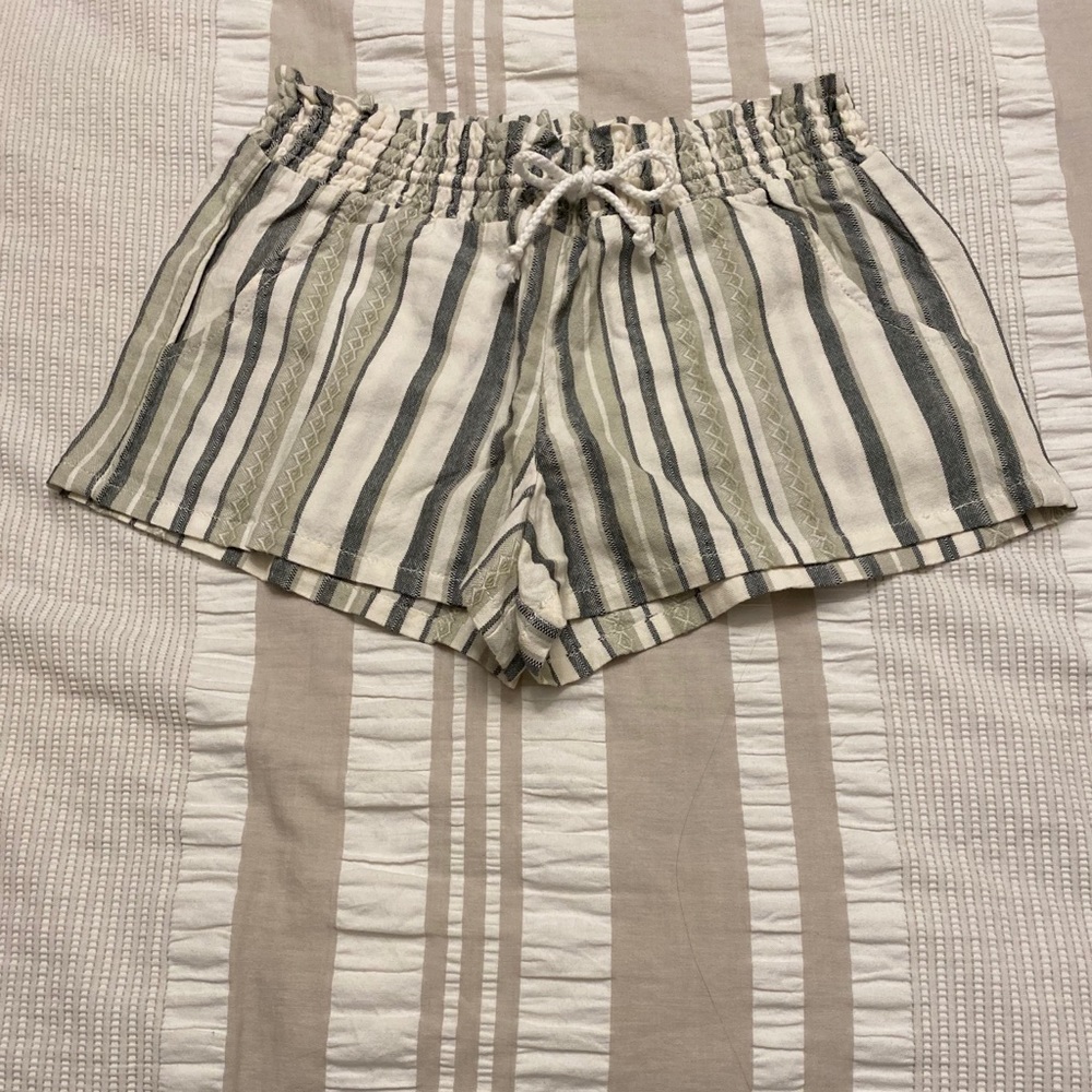 Tillys Green Striped Shorts